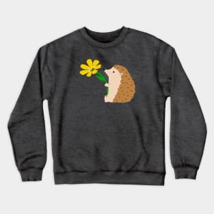 Hedgehog with a flower Crewneck Sweatshirt